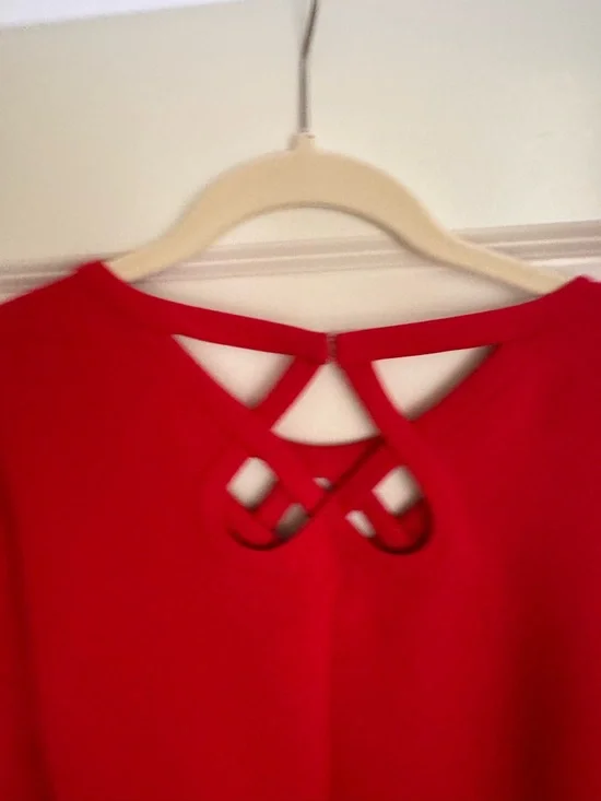 Diane von Furstenberg Red Sheath Dress Size 8 - Picture 6 of 7